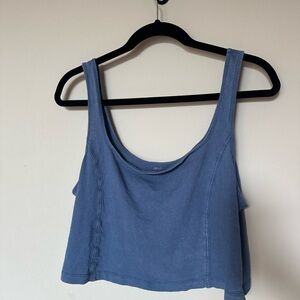 Aerie Blue Crop Tank Top